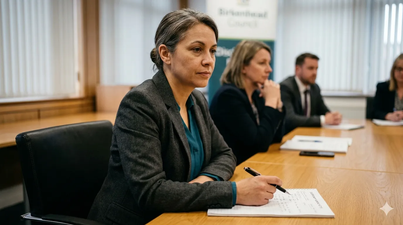 A quiet meeting room: the setting for sensitive senior HR conversations
