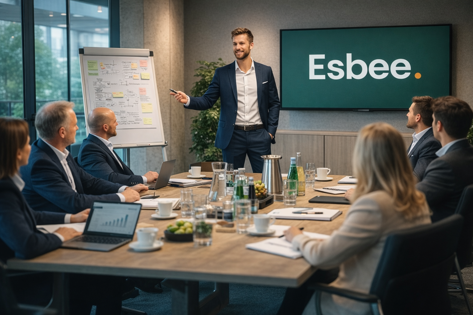 Esbee in-house management training workshop with delegates and senior consultant